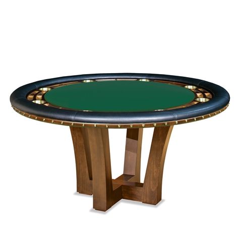 Painted Table Top Designs, Table Top Designs, Painted Table Top, Round Poker Table, Painted Table Tops, Custom Pool Tables, Hardwood Table, Poker Room, Table Top Design