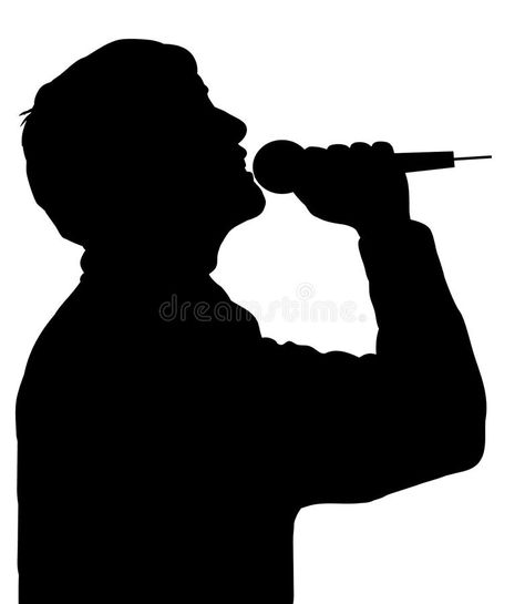 Singer. Silhouette of a person singing with a microphone , #Ad, #Silhouette, #Singer, #person, #microphone, #singing #ad Person Singing, Singer Silhouette, Microphone Illustration, Singer Logo, Silhouette Of A Person, Picture Of A Person, Hymns Of Praise, Singing Quotes, Music Notes Art