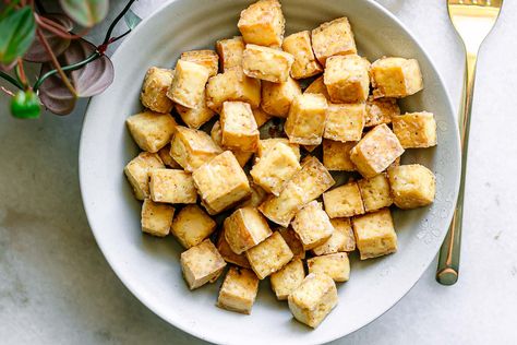 Ways To Cook Tofu, Air Fryer Tofu, Cook Tofu, Soy Ginger Sauce, Soy Ginger, Making Grilled Cheese, Ginger Sauce, Crispy Tofu, Baked Tofu