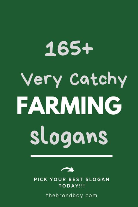 Farming Quotes Agriculture, Agriculture Sayings, Quotes About Farming, Farm Quotes Agriculture, Agriculture Slogans, Farming Quotes, Farm Logo Design Ideas, Farming Slogans, Farming Ideas Agriculture