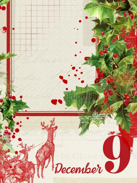 December Daily Printables, Christmas Scrapbook Paper, Christmas Photo Album, Christmas Scrapbook Layouts, December Crafts, 16 December, Christmas Download, Digital Scrapbooking Ideas, 9 December