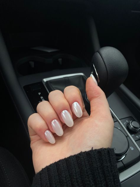 Chrome nails 
hailey bieber nails 
nail art 
trending 
inspo Oval Transparent Nails, Basic Oval Acrylic Nails, Haily Biber White Nails, Hailey Beiber Nails French Tip, Hailey Bieber Nails Short Almond, Hailie Beiber Nails, Hayley Bieber Pearl Nails, Haiku Beiber Nails, Hailey Beaver Nails