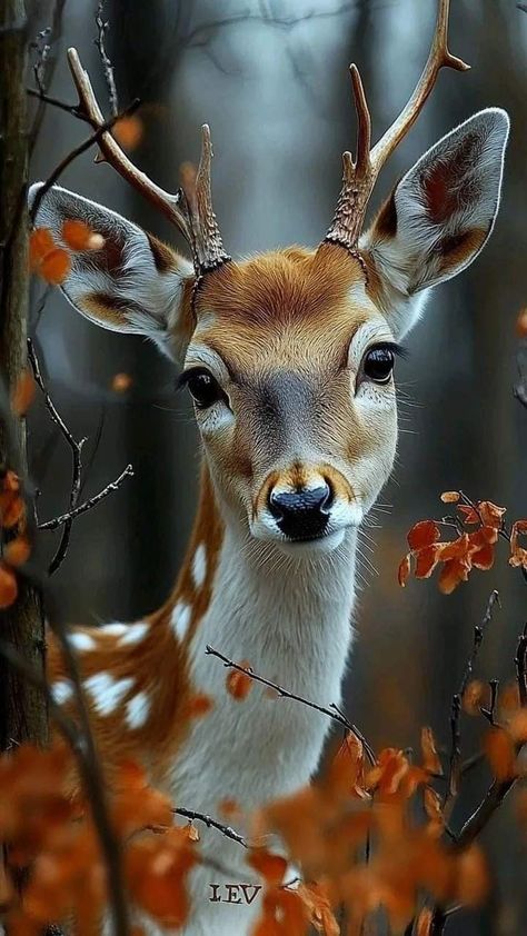 Archer Painting, Deer Photography, Deer Wallpaper, Deer Pictures, Deer Painting, Wild Animals Pictures, Dessin Adorable, Cute Wild Animals, Wildlife Animals