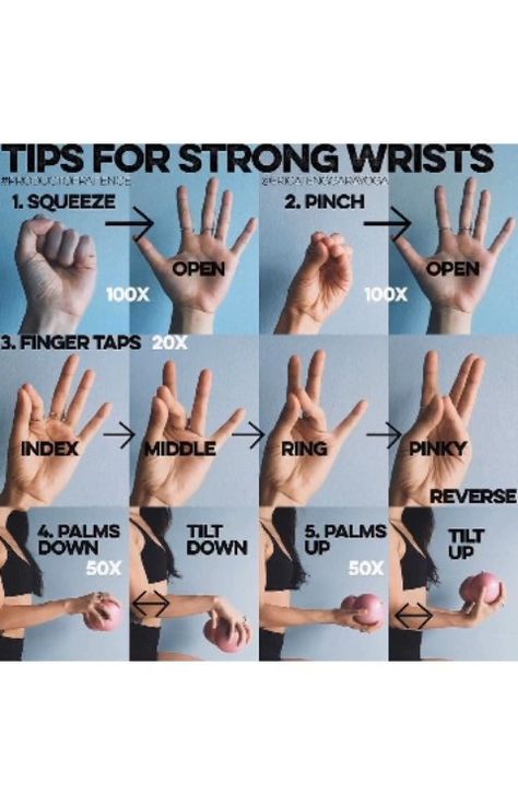 Feet Strengthening Exercises, Strengthen Wrists, Hand Therapy Exercises, Carpal Tunnel Exercises, Elbow Exercises, Carpal Tunnel Relief, Wrist Exercises, Finger Exercises, Yoga Hands