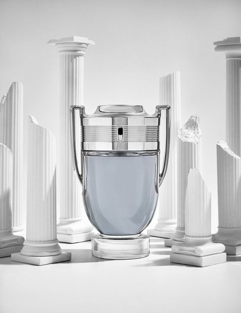 Invictus Paco Rabanne, Fragrance Photography, Greek Columns, Perfume Photography, Food Graphic Design, Still Life Photographers, Cosmetic Design, Album Cover Design, Creative Artwork