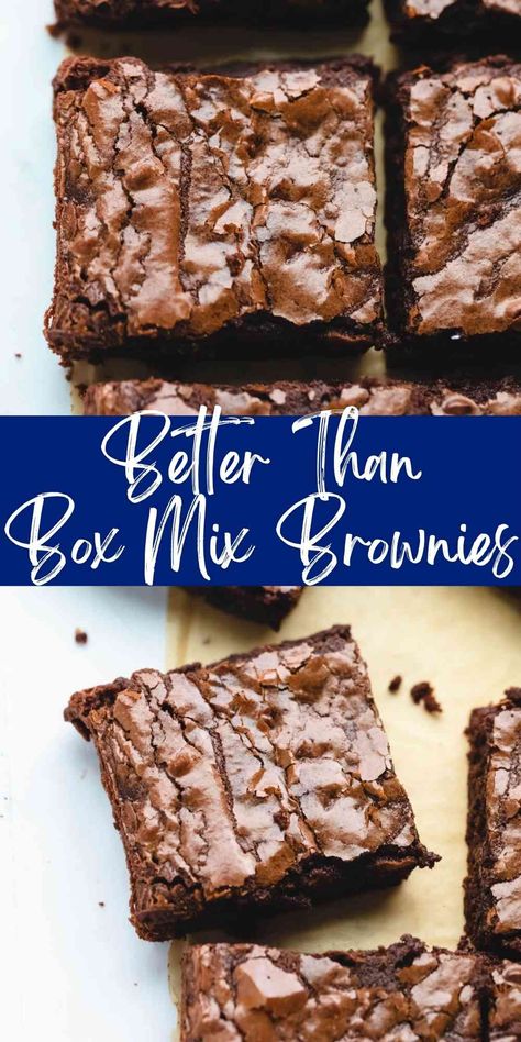 Better Than Box Mix Brownie Recipe - I Heart Eating Brownies Recipe Homemade 9x13, Brownies Using Cocoa Powder, Box Brownie Recipes Improve, Ghiradelli Brownies, 9x13 Brownie Recipe, Box Brownies Better, Ghirardelli Brownies, Box Mix Brownies, Worlds Best Brownies