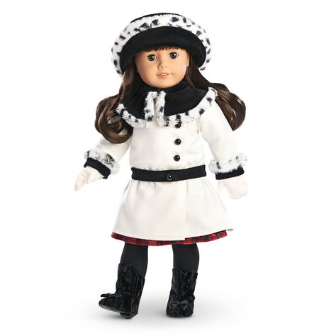 Fancy Coat, Off White Coat, American Girl Toys, American Girl Doll Samantha, Coat Set, American Doll Clothes, American Girl Clothes, Bitty Baby, New Dolls