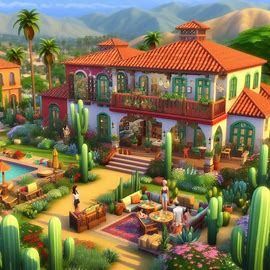 sims 4 mexican hacienda - Image Creator from Microsoft Designer Sims 4 Mexican, Mexican Haciendas, Spanish Apartment, Mexican Hacienda, Mexican Revolution, Play Sims, Consumer Health, Small House Plans, Create Sign