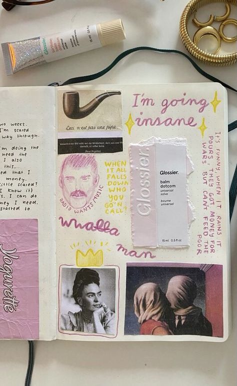 credits to Noa MariaNoa Maria  💕 Noa Maria Journal, Im Scared, When It Rains, Pen And Paper, How To Get Money, Journal Ideas, Junk Journal, The Balm, Pen