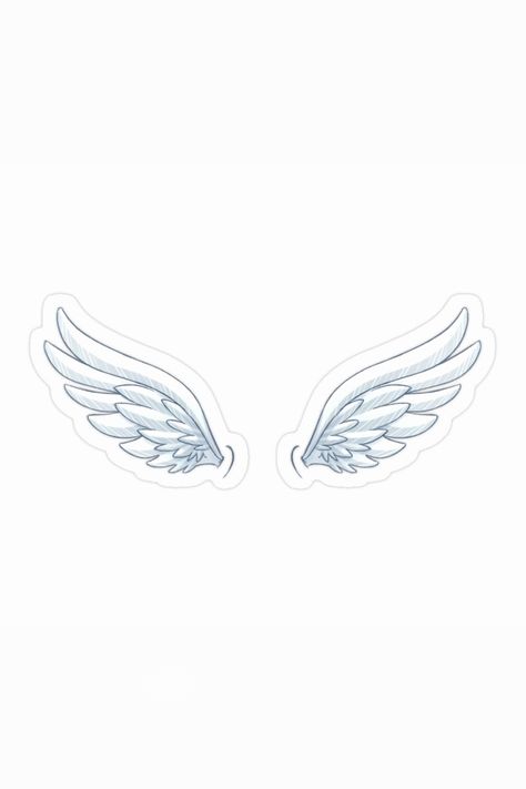 Holy Aesthetic, Wings Outfit, Wings Symbol, Cute Wings, Wings Sticker, Angel Wings Design, White Angel Wings, Paw Tattoo, Wings Drawing