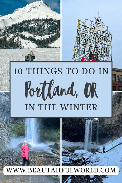 If you're looking for things to do in Portland Oregon in the winter, you're in luck! There are plenty of great activities to keep you busy during those dark and chilly months. In this blog post, we'll list 10 things that come to mind when we think of things to do in Portland during the winter. From restaurants and gardens to skiing and hiking, there's something for everyone! #portlandoregon #portland #traveloregon what to do in portland oregon downtown, winter weekend in portland oregon Portland Oregon Downtown, Portland With Kids, Portland Hikes, Oregon Hiking Trails, Portland Oregon Travel, Weekend In Portland, Downtown Winter, Oregon Winter, Downtown Portland Oregon