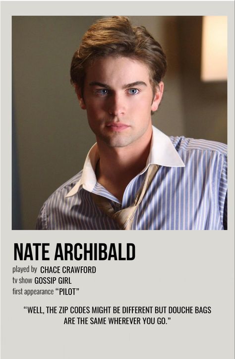 minimal polaroid character poster for nate archibald from gossip girl Nate Archibald Icon, Nate Archibald Wallpaper, Gossip Girl Nate Archibald, Gosipp Girl, Nate Archibald Aesthetic, Gossip Girl Characters, Gossip Girl Wallpaper, Nate Gossip Girl, Gossip Girl Nate