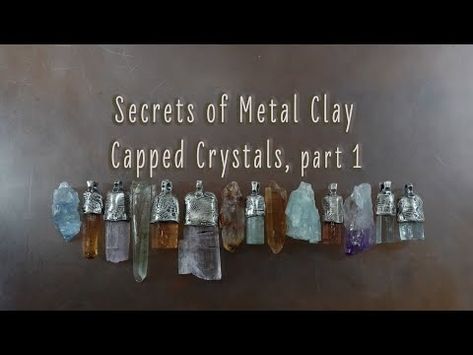 (5) How to create perfect fitting fine silver precious metal clay capped crystals, part 1 - YouTube Precious Metal Clay Jewelry Tutorials, Pmc Jewelry Metal Clay Ideas, Art Clay Silver Tutorial, Precious Metal Clay Tutorial, Silver Clay Jewelry Ideas, Hebrew Jewelry, Metal Clay Rings, Metal Clay Designs, Metal Clay Pendant