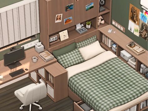 2024/11 Bedroom Set - My Room (Preview) | Patreon Sims 4 Cc Single Bed Patreon, Ts4 Bedroom Cc, Teen Bedroom Boy, Sims 4 Bedroom, Sims 4 Teen, Mens Bedroom, Little Life, Life Series, Sims 4 Cc Furniture