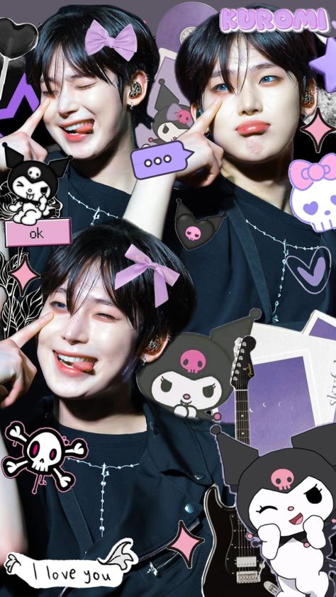 Sunoo x kuromi #sunoo #Enhypen #enhypensunoo #kuromi #music #wallpaper #kpop #fyp #mintysunoo Sunoo Cute Photos, Sunoo Laptop Wallpaper, Enhypen Cute Icons, Kuromi Hd, Cute Wallpapers Kpop, Sunoo Collage, Kuromi Wallpaper Aesthetic, Sunoo Wallpaper Aesthetic, Kpop Phone Wallpaper