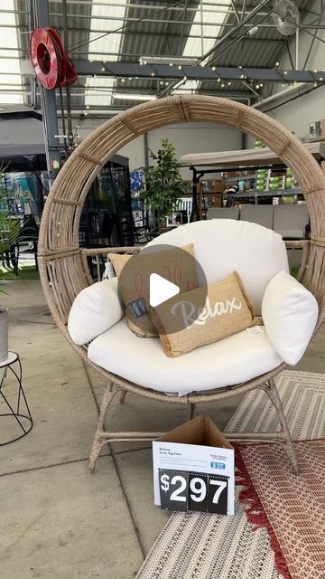 7.2K views · 1.2K likes | Hip2Save | Legit deals only. Follow for the best savings around! on Instagram: "We can’t wait to relax with an iced coffee and a good book in this NEW Wicker Circle Egg Chair we spotted at Walmart! 😍 It even includes the cushions! 🙌🏻

Comment LINK and we’ll send you the link so you can grab one!

@walmart #walmart #walmartdeals #walmartfinds #walmarthome #home #furniture #eggchair #hip2save" Walmart Home, Walmart Deals, Walmart Finds, Egg Chair, Wicker Chair, Iced Coffee, Good Books, Egg, Cushions