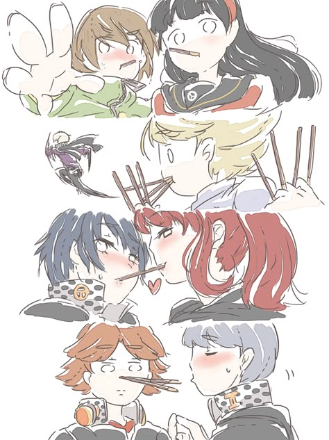 persona 4 pocky Pocky Game Reference, Persona Game, Pocky Day, Persona Art, Pocky Game, Shin Megami Tensei Persona, Persona Series, Persona 3, Megami Tensei