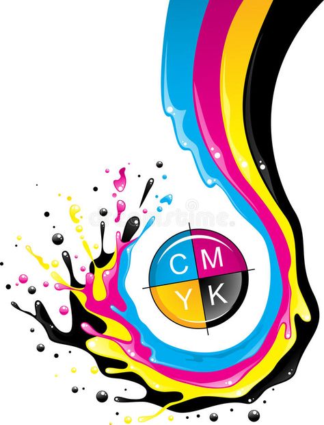 Cmyk Art, Cmyk Design, Gift Logo, Paint Vector, Half Sleeve Tattoos For Guys, Conceptual Illustration, Creative Packaging Design, Cmyk Color, Colorful Wallpaper