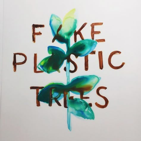 Fake Plastic Trees Radiohead Art, Fake Plastic Trees Radiohead, Radiohead Art, Artbook Ideas, Fake Plastic Trees, Radiohead Poster, Mixed Tiles, Things For Him, Tote Bag Painting