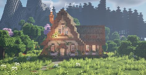 Minecraft Cottage House, Minecraft Castle Blueprints, Minecraft Bee, Minecraft Horse, Minecraft Houses Survival, Minecraft Interior, Minecraft Interior Design, Minecraft House Plans, Minecraft Farm