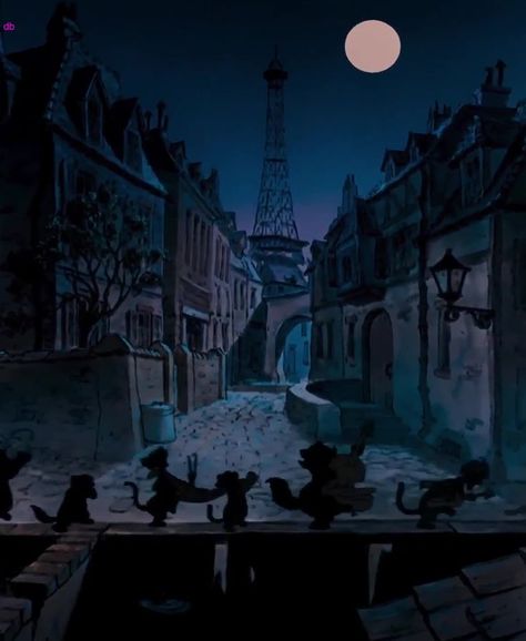 Old Tom And Jerry, Nostalgia Art, Disney Paris, The Aristocats, Old Paris, Disney Concept Art, Horror House, Art Story, Old Disney