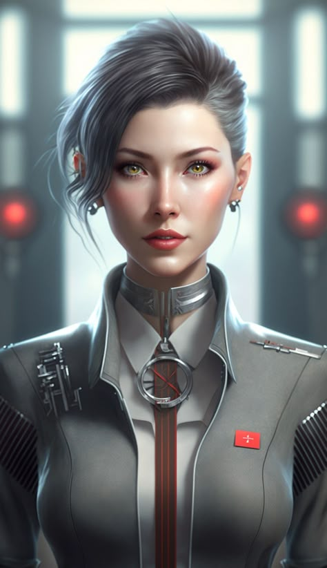 Sci Fi Female Character Art, Cyberpunk Politician, Cyberpunk Corporate Woman, Character Art Cyberpunk, Shadowrun Mage, Sci Fi Portrait, Cyberpunk Corporate, Sci Fi Character, Sience Fiction