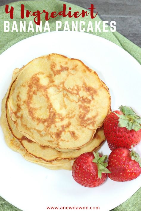 Start Your Day with These Delicious 4 Ingredient Banana Pancakes Omelette Maker Recipes, Breakfast Not Eggs, Recipes For Old Bananas, 3 Ingredients Recipes, Leftover Bananas, Seed Oil Free, Banana Egg Pancakes, Cake Mix Pancakes, Easy Banana Pancakes