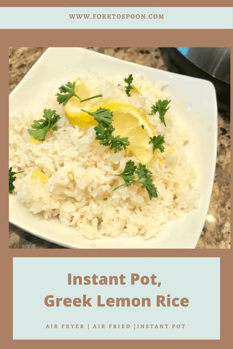 Greek Rice Pilaf, Greek Feast, Greek Lemon Rice Soup, Rice Instant Pot, Lemon Rice Soup, Greek Chicken Souvlaki, Greek Rice, Greek Lemon Rice, Greek Lemon Chicken Soup