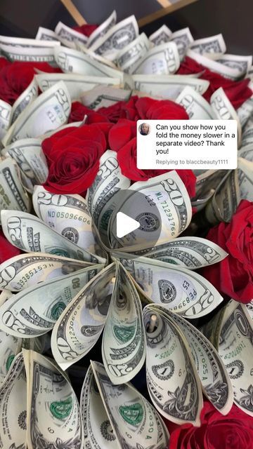 G E O R G I A on Instagram: "Hope this helps 😊❤️ • • • #moneybouquet #flowerbouquet #roses #nycinfluencer" Money In Flowers Gift Ideas, How To Make Bouquet Of Money, Cash Flower Bouquet, Diy Money Rose Bouquet, Dollar Roses How To Make A, Bouquet With Money And Flowers, Diy Wedding Money Gift Ideas, Floral Money Bouquet, Money Bouquet Ideas Graduation