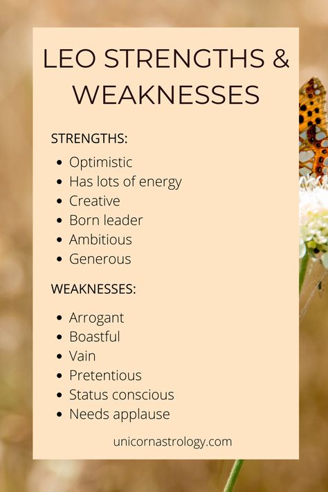 #Leo #Leo Strengths and Weaknesses #astrology #zodiac signs #leo personality #leo man #leo woman #astrology for beginners #leo in astrology Leo Zodiac Attributes, Leo Strengths And Weaknesses, Leo As A Person Aesthetic, Zodiac Signs Strengths And Weakness, Leo Zodiac Male, Leo Facts Men, Zodiac Sign Facts Leo, Leo Zodiac Personality, Leo Zodiac Facts Women