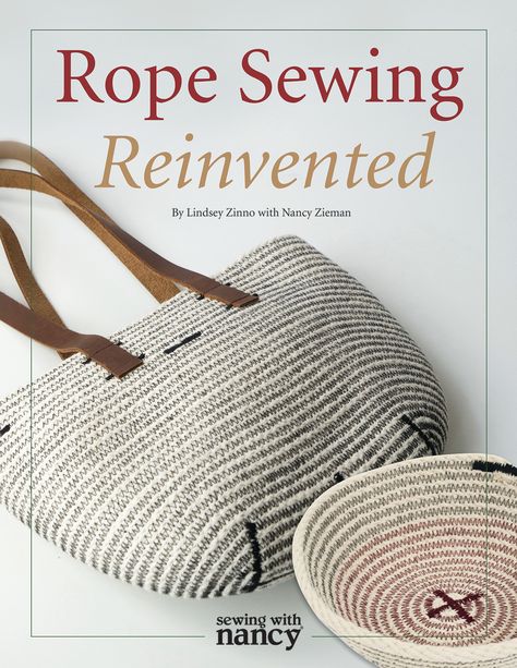 Diy Rope Bag, Rope Sewing Projects, Rope Purse Diy, Sew A Rope Basket, How To Reshape Rope Basket, Sew Rope Basket, Sewing Rope Bowls, Sewn Rope Bowls, Rope Basket Tutorial