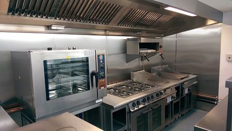 Commercial Kitchen Extraction from KCM Catering Equipment Apartment Industrial, Industrial Closet, Cafe Industrial, Kitchen Flooring Options, Industrial Exterior, Industrial Stairs, Commercial Kitchen Design, Commercial Catering Equipment, Kitchen Industrial