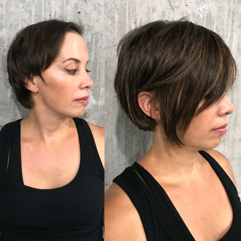 Short Bob Extensions for Volume Before and After Extensions Before And After Short, Short Hair With Extensions, Extensions For Volume, Hair With Extensions, Extensions For Short Hair, Lake Hair Styles, Hair Extensions Before And After, Hair Extension Salon, Hair Extensions For Short Hair