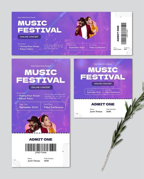 Ticket Design Ideas Creative, E Ticket Design, E Ticket, Ticket Design, Ticket Template, Vector Shapes, Admit One, Professional Design, First Video