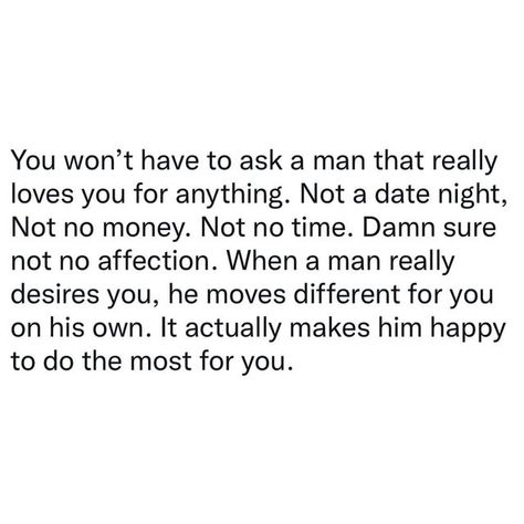 Justin Laboy on Instagram: "If he’s not doing things to make you happy without you having to ask him, he doesn’t really like you‼️‼️‼️ @respectfullyjustin #Respectfully" Respectfully Justin Quotes, Want You Quotes, Justin Laboy, Good Man Quotes, Real Men Quotes, Effort Quotes, A Real Man, Relationship Lessons, Bare Minimum