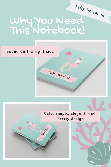 Pink, Mint, Sakura, Cherry Blossom, Pretty Lady Cute Journal, Left Handed People, Cute Journals, Handwritten Notes, Cute Notebooks, Amazon Book Store, Love Cute, Left Handed, 11 Inches