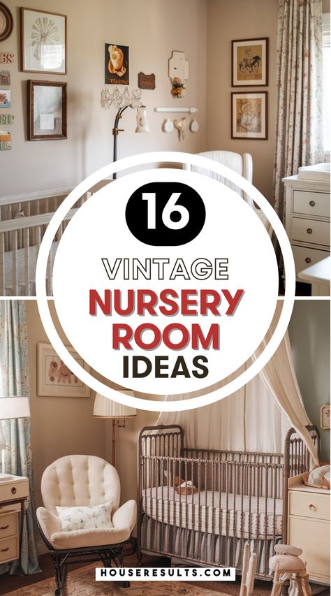 Step into the past with vintage-inspired nursery decor! Delight in a space filled with character, from retro wallpaper to vintage toys. Make your baby's room a cozy, stylish retreat! 🧸💚 Save this pin for delightful decorating ideas you can revisit! Nursery Ideas At Grandparents, Vintage Baby Boy Nursery, Vintage Toddler Rooms, Vintage Nursery Room, Vintage Inspired Nursery, Deer Nursery, Vintage Baby Boys, Baby Room Themes, Vintage Toddler