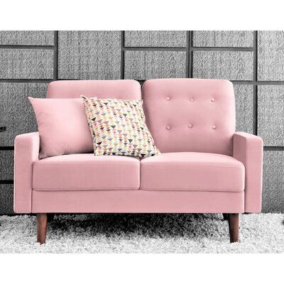 Pink Loveseat, Small Loveseat, Pink Couch, Pink Sofa, Modern Loveseat, My New Room, Apartment Living, New Room, Comfortable Seating