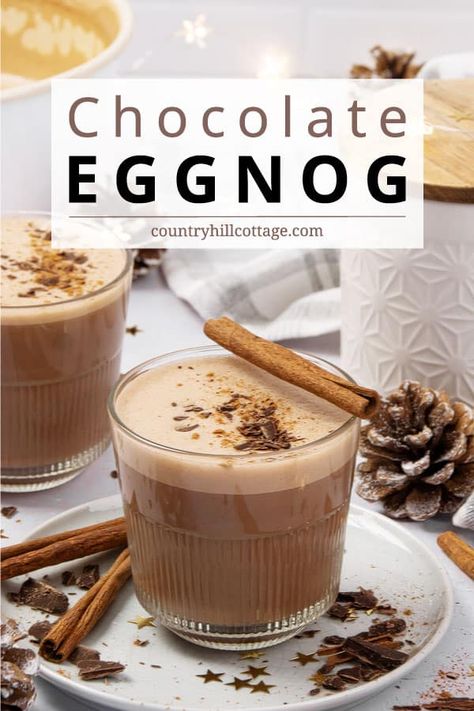 Bourbon Eggnog, Chocolate Eggnog, Eggnog Latte, Holiday Eggnog, Christmas Eggnog, Homemade Eggnog, Spiced Chocolate, Best Christmas Recipes, Eggnog Recipe