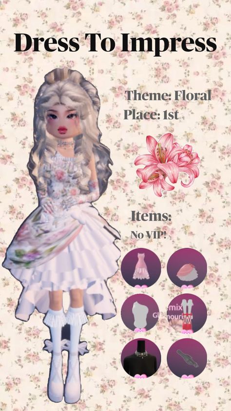 !! PLEASE DO NOT REPOST !! Twenties Outfit, Rococo Dress, Flora Dress, Floral Outfit, Themed Outfits, Please Do, Rococo, Dress To Impress, Floral Dress