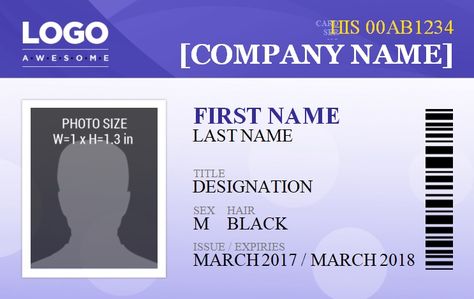 ID Badge Templates | 14+ Free Printable Word, PDF & Excel Formats Id Badge Template, Name Badge Template, Blank Id Cards, Ssn Card, Employee Id Card, Free Id, Credit Card App, Badge Template, Certificate Design Template