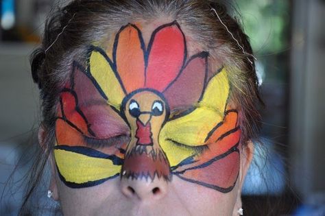 Turkey Face Paint, Face Paint For Kids, Paint For Kids, Turkey Face, Turkey Trot, Kids Face Paint, Thanksgiving Celebration, Facepaint, Face Painting