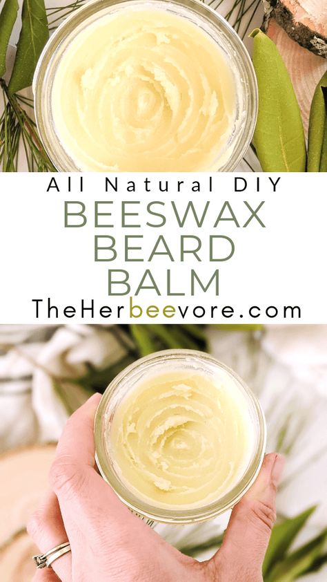 Beard Balm Recipe, Diy Beard Balm, Beeswax Recipes, Goat Soap, Diy Beard, Balm Recipe, Salve Recipes, Beard Wax, Hand Salve