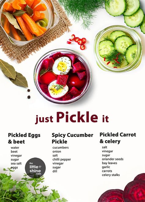 Make pickled Vegetable and Eggs - The Little Shine Pickled Beets And Eggs, Dill Carrots, Pickled Celery, Quick Pickled Vegetables, Sea Salt Recipes, Life Made Simple, Pickled Eggs, Pickled Carrots, Pickled Beets