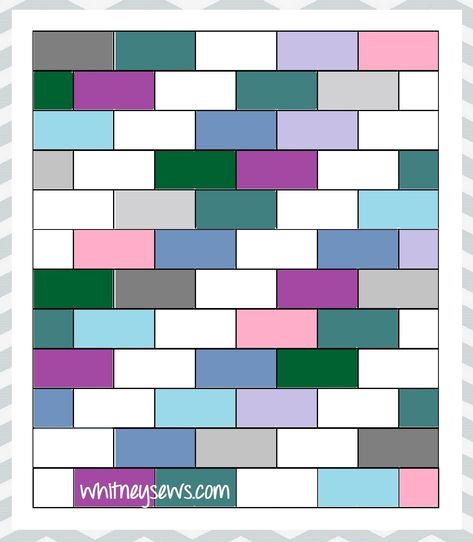 Bricks and Blocks Quilt How to | Whitney Sews Subway Tile Quilt Pattern Free, Brick Quilt, Classic Quilt Blocks, Creative Quilting, Easy Patchwork, Charity Sewing, Scrap Quilting, Quilt Board, Charm Quilts