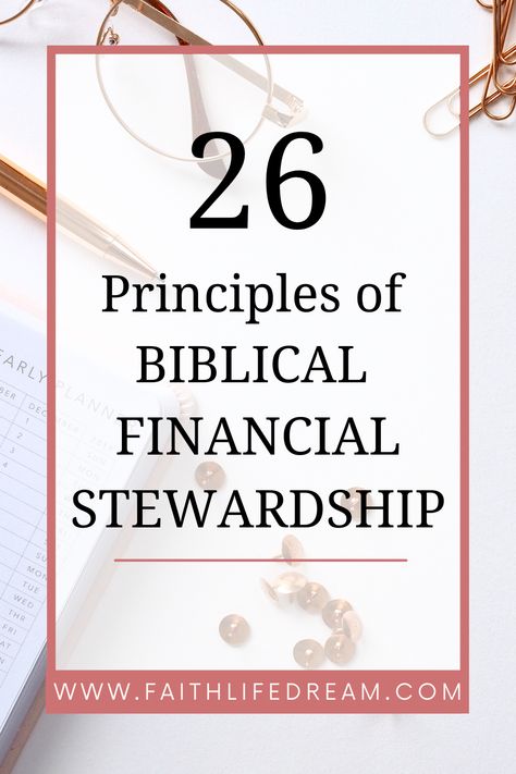 Good Financial Stewardship is a spiritual discipline and God cares how you manage it and how you invest it. 
He wants you to be a wise manager over your money. 
We know it’s important to God because there are over 2000 verses related to money in the Bible- more verses than both faith and prayer.

Read these 26 principles on good financial stewardship and start to become wiser with your money and how you manage it.

#stewardship #financial stewardship God And Money, Financial Stewardship, Spiritual Disciplines, Managing Finances, Managing Your Money, Read Bible, He Wants, Bible Scriptures, The Bible