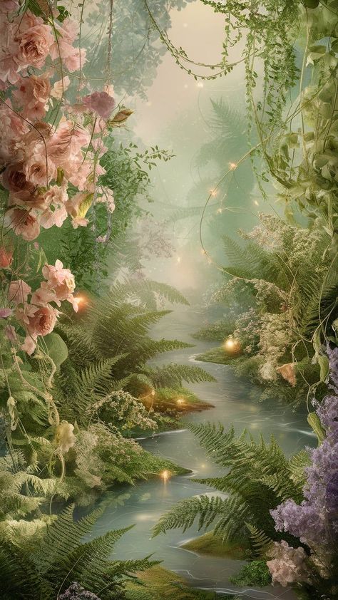 Find & Download Free Graphic Resources for Digital Texture. Fairytale Aesthetic Wallpaper, Pink And Green Aesthetic Wallpaper, Fairy Garden Wallpaper, Promise Wallpaper, Pond Aesthetic, Firefly Garden, Ethereal Garden, Green And Lavender, Garden Background