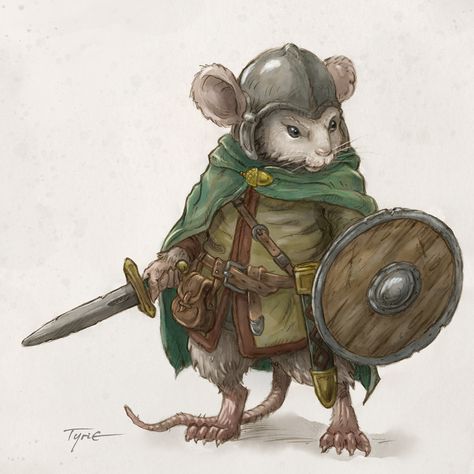 Mouse Folk Dnd, Mouse Knight, Mouse Warrior, Mouse Guard, Funny Rats, Mouse Illustration, Pathfinder Character, Easy Cartoon Drawings, Adventure Outfit