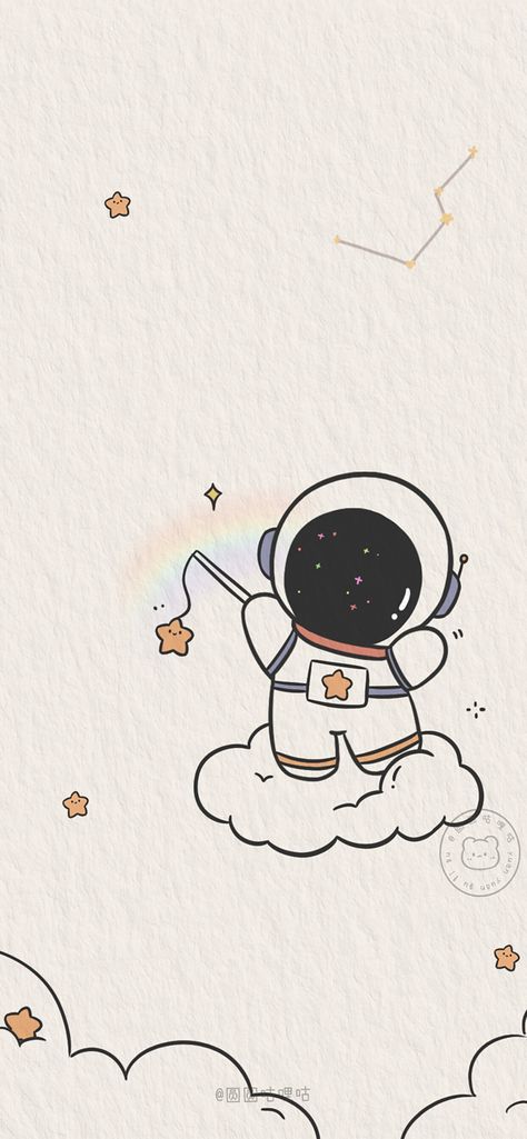 How To Draw Astronaut Easy, Kawaii Space Art, Aesthetic Planets Drawing, Space Aesthetic Drawing Easy, Cartoon Planets Drawing, Space Cute Drawing, Astronaut Drawing Aesthetic, Cute Space Drawings Easy, How To Draw Astronaut