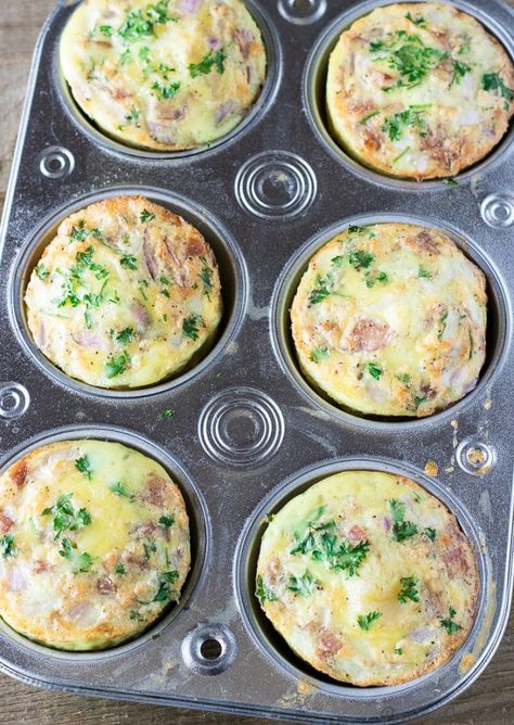 Make Ahead Egg Muffins, Mini Frittatas, Breakfast Egg Muffins, Happy Breakfast, Egg Muffin Cups, Creamy Potatoes, Egg Muffin, Egg Muffins, Workout Snacks